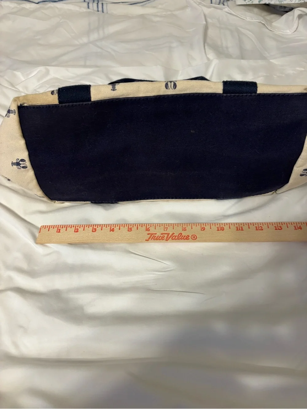 Tommy Hilfiger Navy Canvas Lobster Print Tote Bag Coastal Beach Shopper